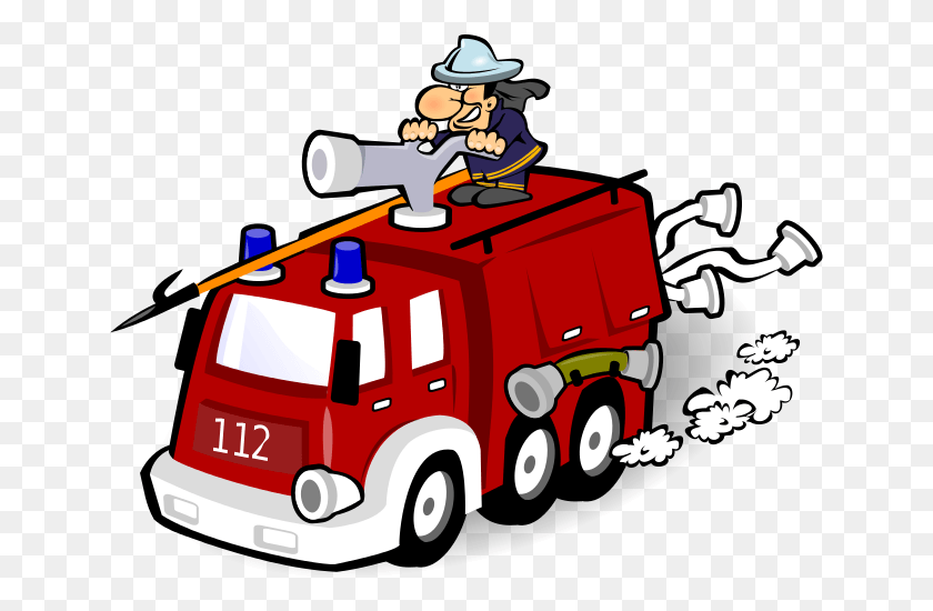 643x490 Fire Engine By Mimooh Fire Engine Red Cartoon, Fire Truck, Truck, Vehicle HD PNG Download