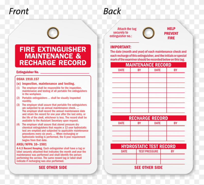 791x713 Fire Extinguisher Recharge And Inspection Fire Extinguisher Inspection Tags, Label, Text, Flyer HD PNG Download