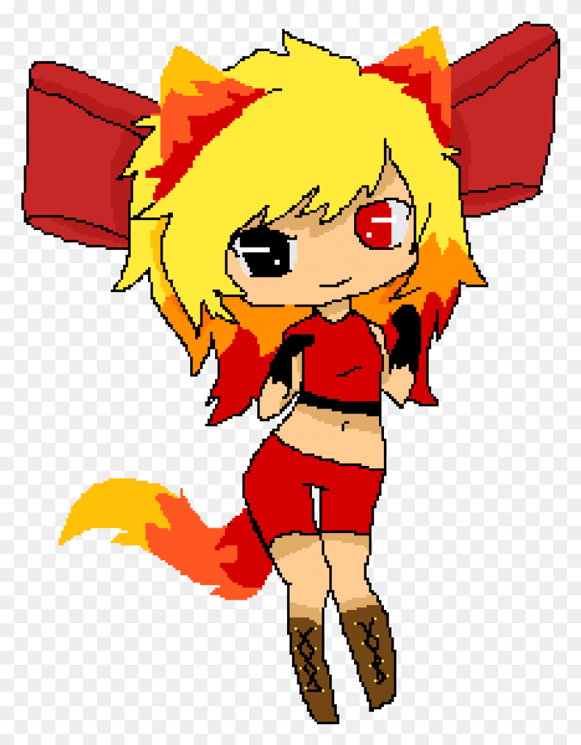 869x1133 Fire Girl Cartoon, Graphics, Poster HD PNG Download
