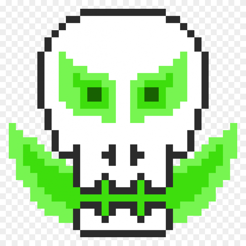 1184x1184 Fire Green Skull Mirai Nikki Pixel Art, First Aid, Graphics HD PNG Download