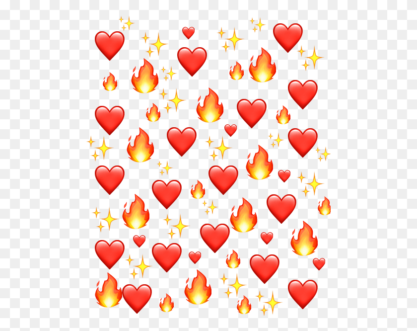 493x606 Огненное Сердце Фон Emoji Freetoedit Tedua, Воздушный Шар, Шар, Свеча Hd Png Скачать