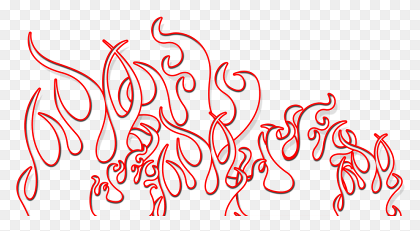 923x476 Fire Outline Red Flame Pink, Pattern, Dynamite, Bomb HD PNG Download