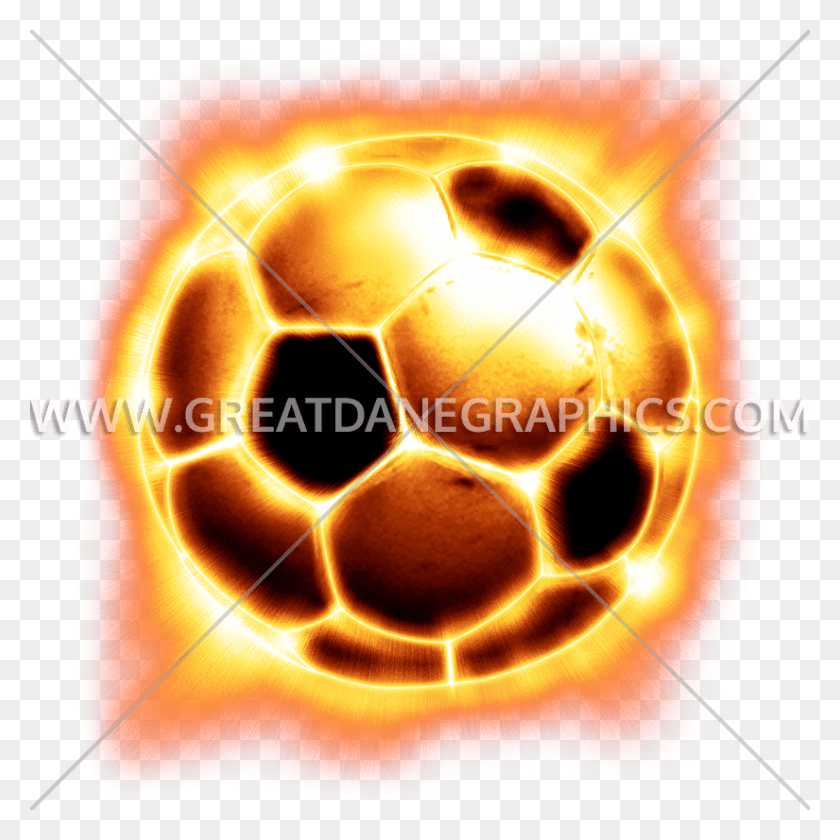 825x825 Fire Production Ready Artwork For T Shirt Soccer Ball Flame, Sphere, Ball, Soccer HD PNG Download