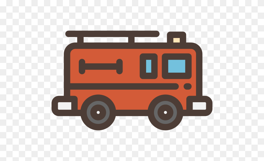 512x512 Fire Truck Icon, Transportation, Vehicle, Fire Truck, Moving Van PNG