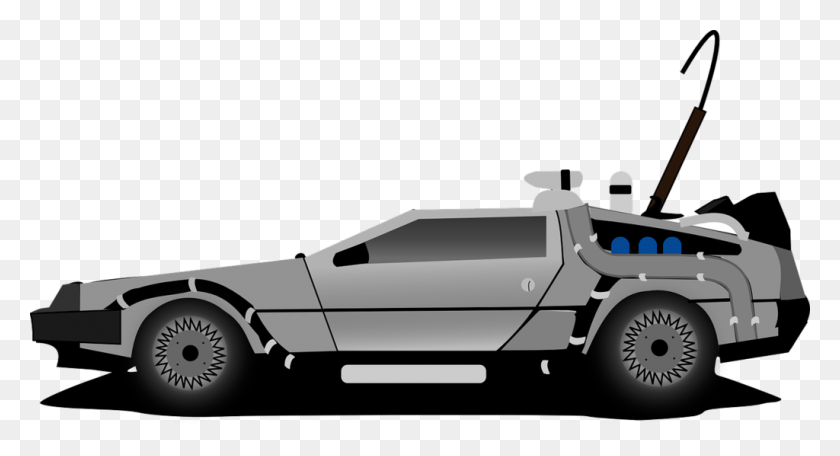 1024x520 Fire Up The Flux Capacitor It39s Back To The Future Back To The Future Delorean Cartoon, Car, Vehicle, Transportation HD PNG Download