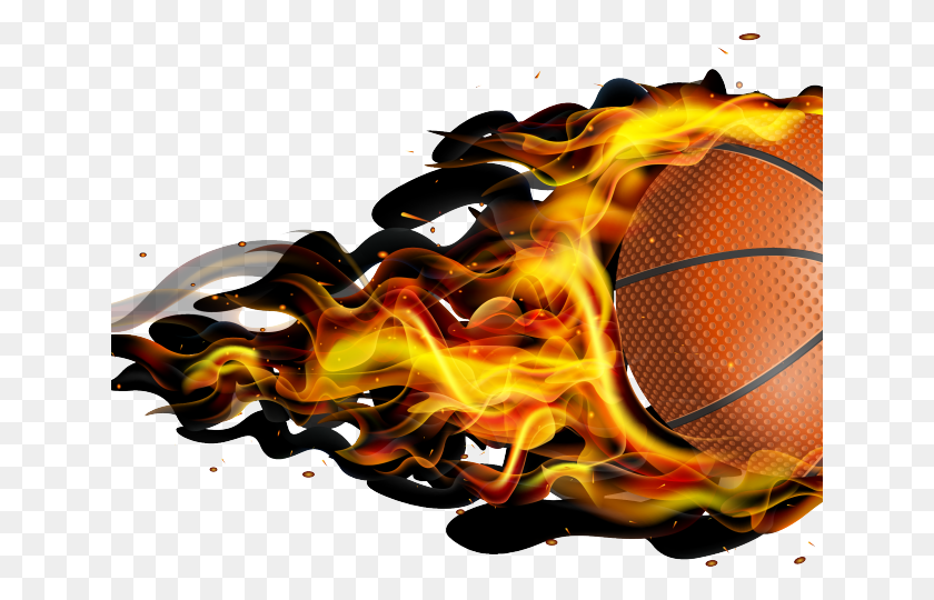 640x480 Fireball Clipart Basketball Basketball Fire Ball Logo, Lobster, Seafood, Sea Life HD PNG Download