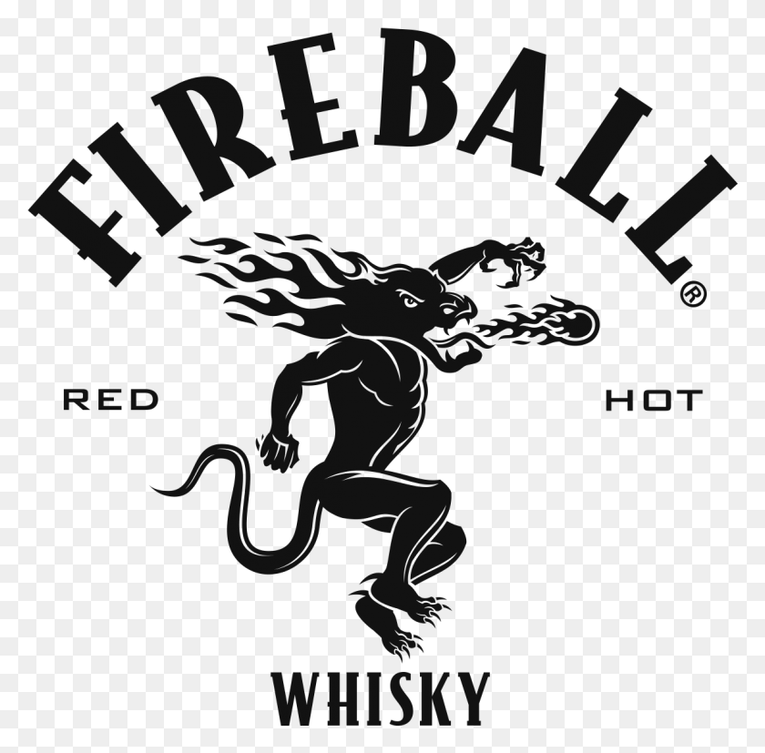 1149x1130 Descargar Png Fireball Whisky Logo Fireball Cinnamon Whisky Logo, Cupido, Cartel, Publicidad Hd Png