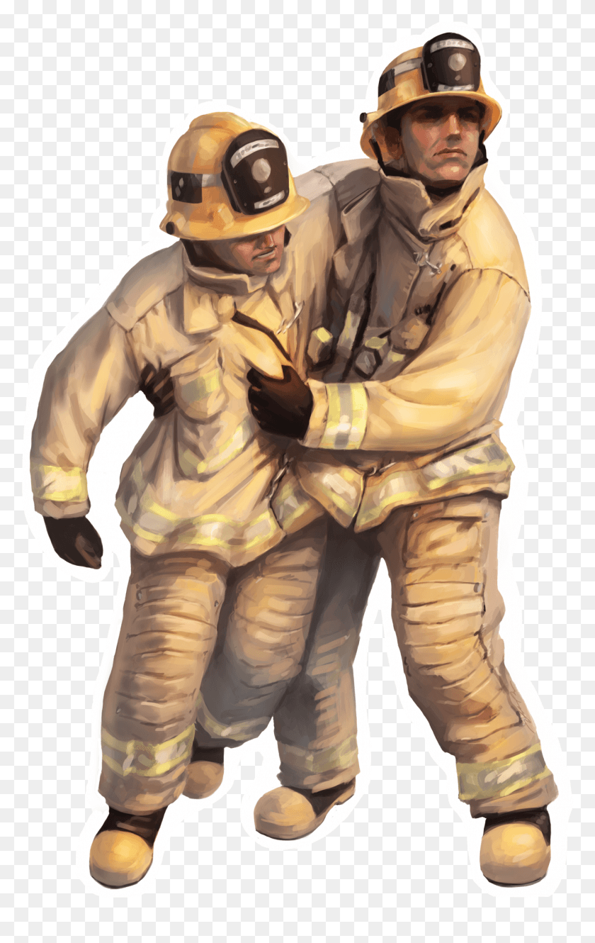 1228x2001 Пожарный, Человек, Человек, Шлем Hd Png Скачать