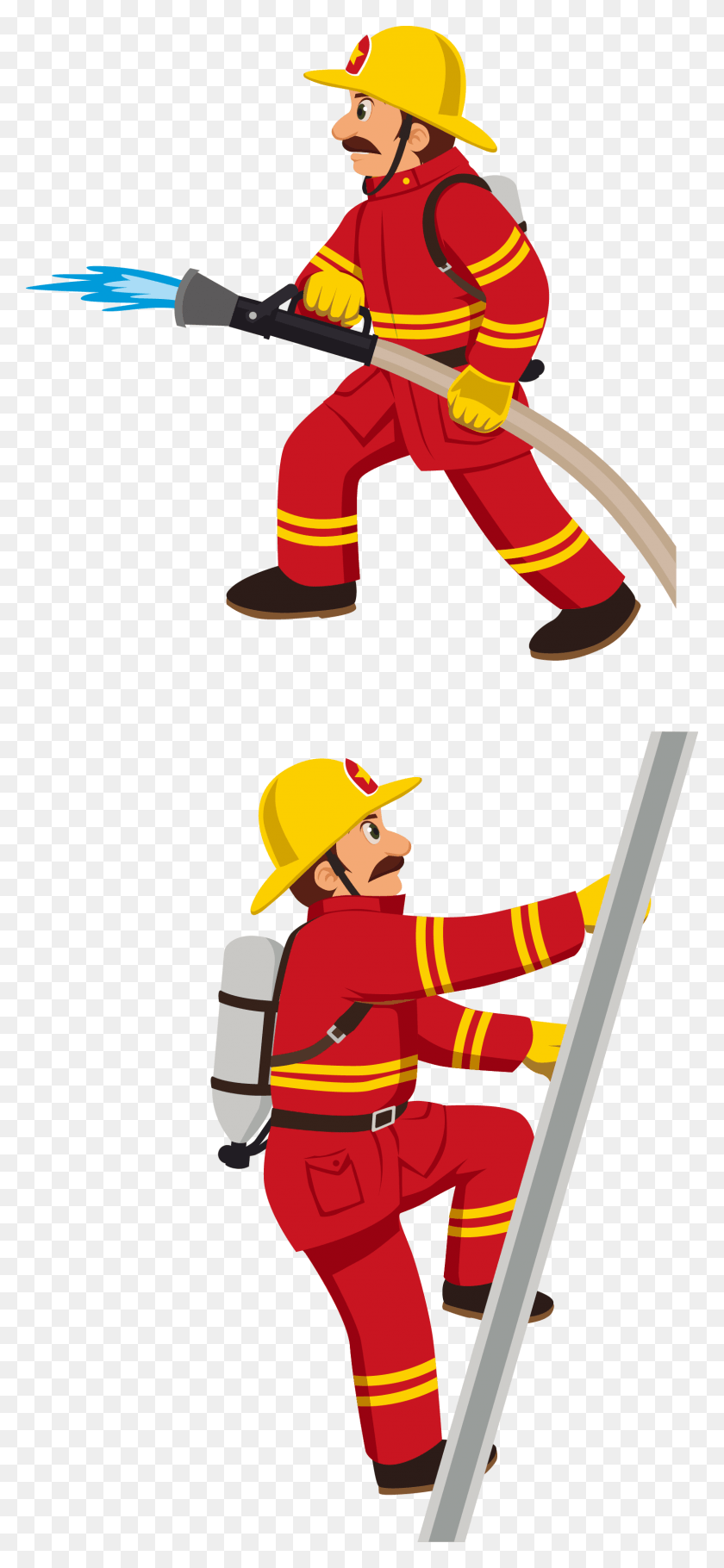 1523x3437 Firefighter Fire Department Fire Engine Stock Photography Fire Fighting Clipart, Fireman, Person, Human HD PNG Download