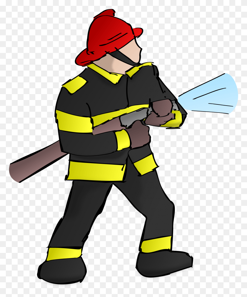 1896x2311 Firefighter Fire Fireman Hose Image Fireman Clipart, Person, Human HD PNG Download