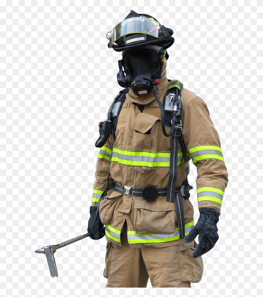 621x886 Firefighter Image Fireman In Full Gear, Person, Human, Helmet HD PNG Download