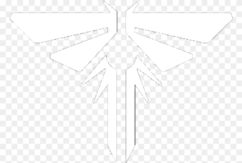 Fireflies Last Of Us Firefly Logo, Stencil, Cross, Symbol, Emblem Sticker PNG