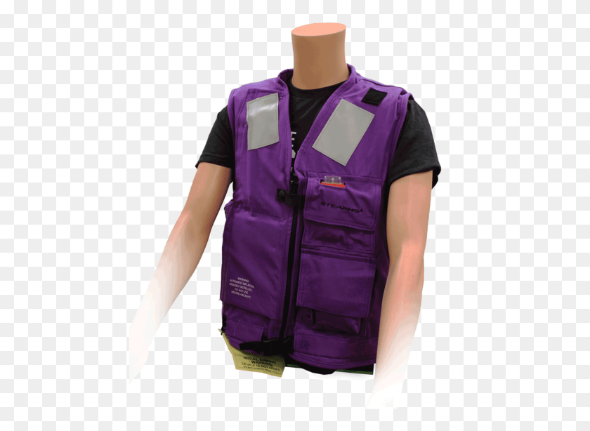 475x554 Firefly Waterbug Strobe Marker Lights Life Jacket Purple Vest, Clothing, Apparel, Lifejacket HD PNG Download