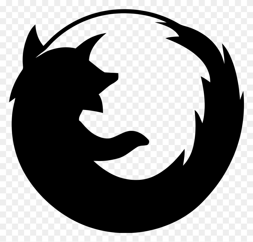 2400x2280 Логотип Firefox Прозрачный Логотип Firefox Черно-Белый, Серый, World Of Warcraft Hd Png Скачать