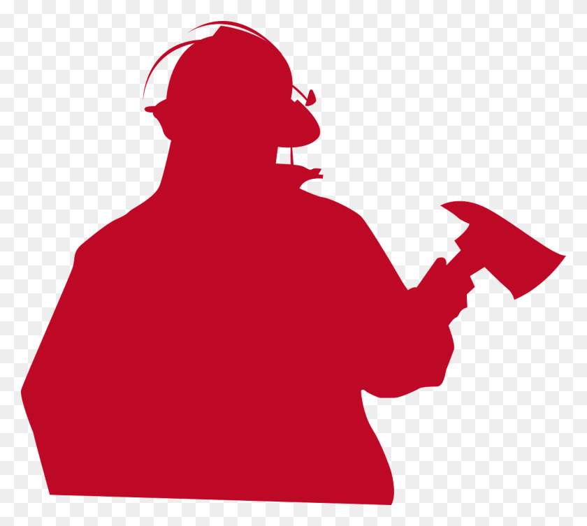1280x1138 Fireman Firefighter Silhouette Image Fireman Silhouette, Person, Human HD PNG Download