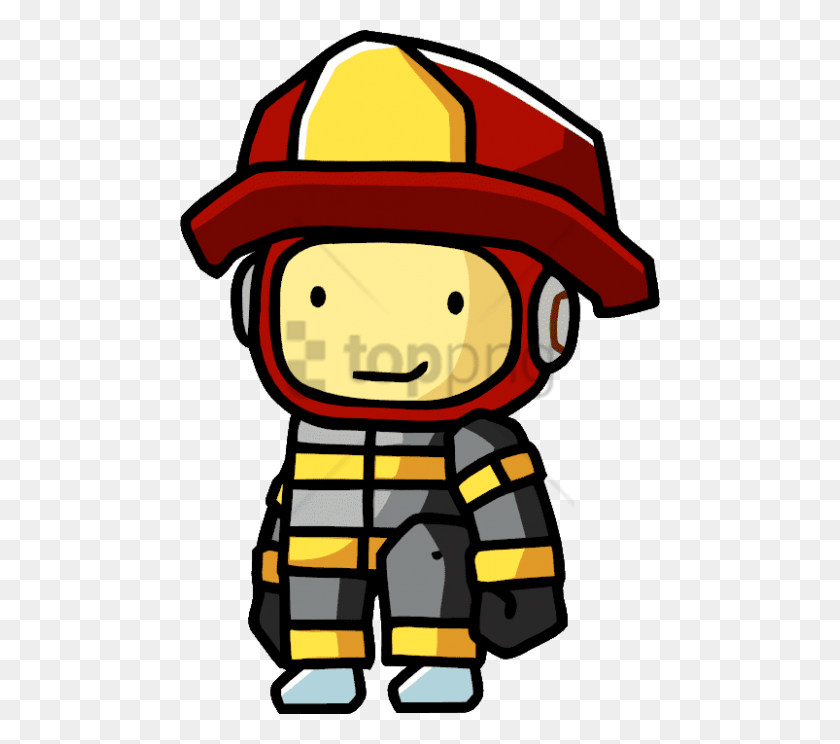 480x684 Fireman Image With Transparent Background Scribblenauts Firefighter, Helmet, Clothing, Apparel HD PNG Download
