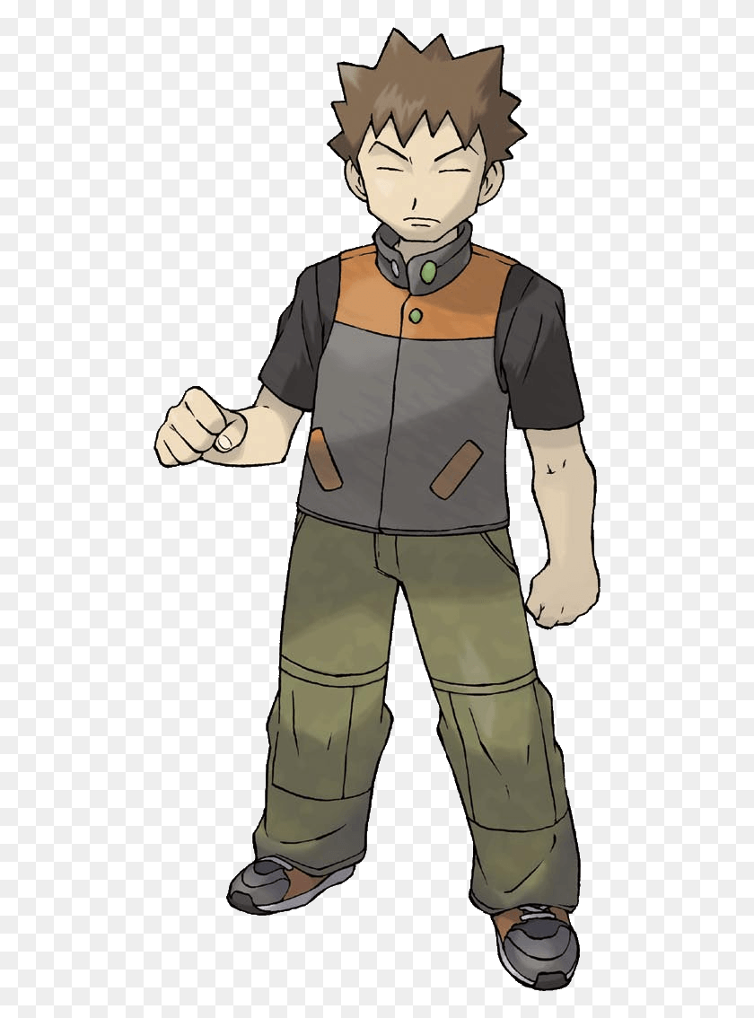 498x1074 Firered Leafgreen Br Brock Pokemon Fire Red, Clothing, Apparel, Arm HD PNG Download