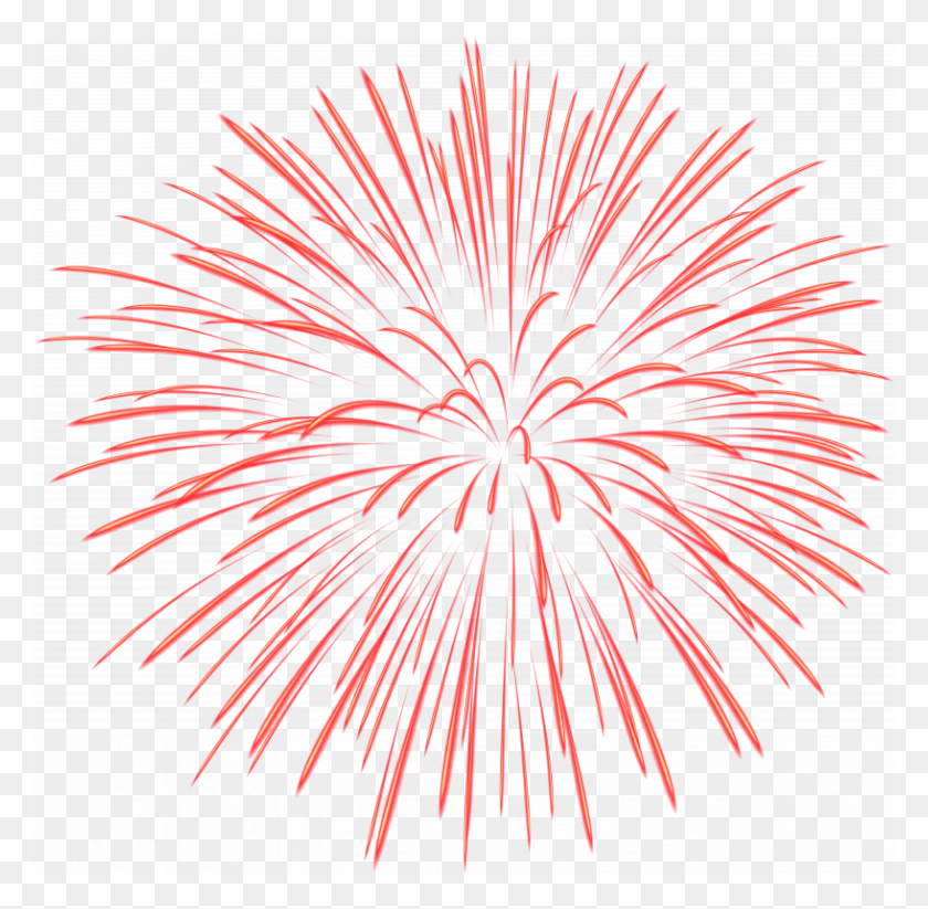 817x800 Firework Clipart Red Fireworks Transparent Background, Nature, Outdoors, Night HD PNG Download