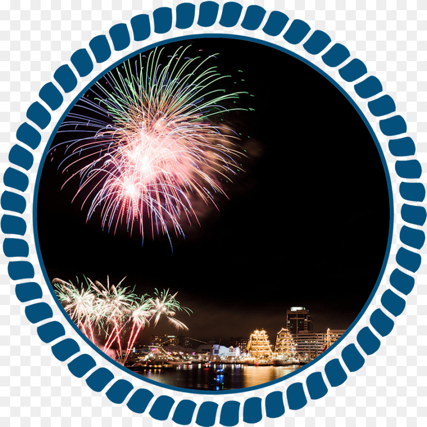 Fireworks Circle With Dots Clipart PNG