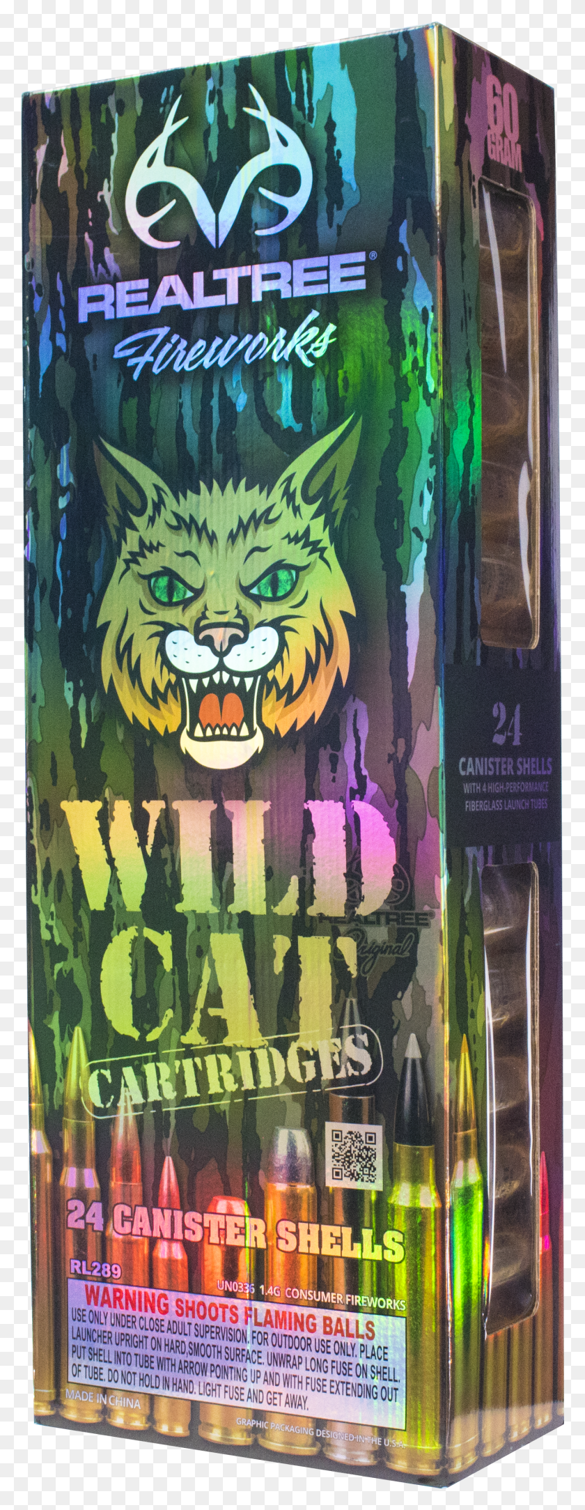 1413x3817 Fireworks Video Of Wildcat Cartridges Realtree HD PNG Download