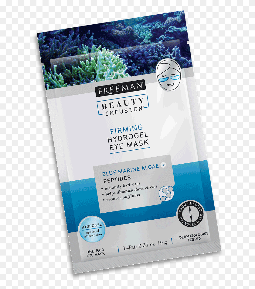 632x890 Firming Hydrogel Eye Mask Blue Marine Algae Peptides Brochure, Poster, Advertisement, Flyer HD PNG Download