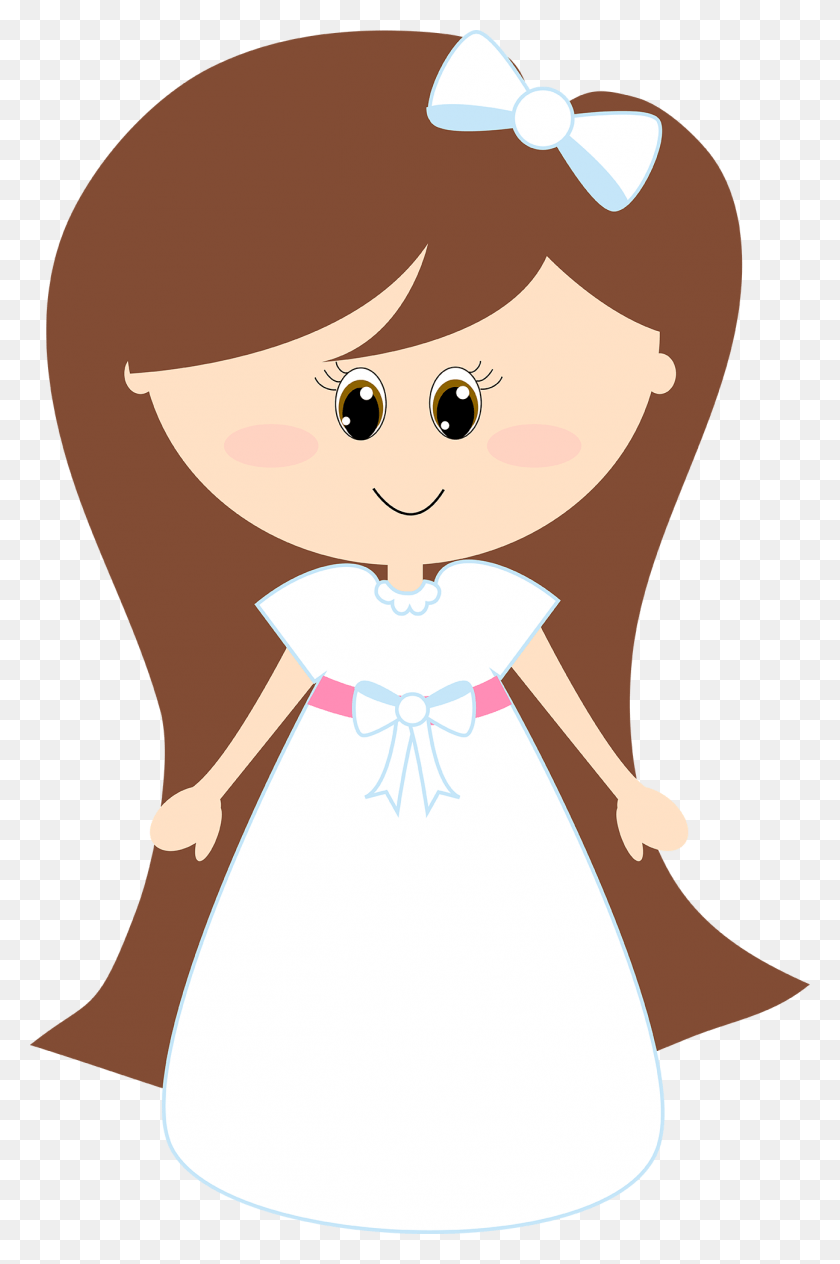 1295x2000 First Communion Minus First Communion Girls Animated, Graphics, Snowman HD PNG Download