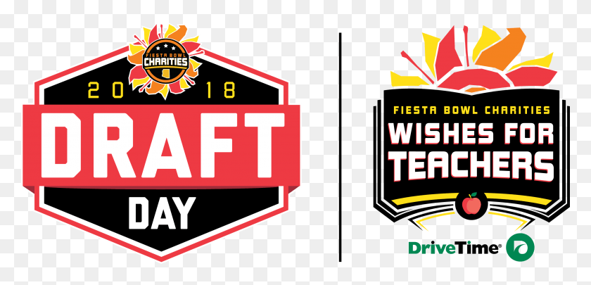2839x1259 First Ever Draft Day Awards 5000 Grants To 200 K Fiesta Bowl, Logo, Symbol, Trademark HD PNG Download