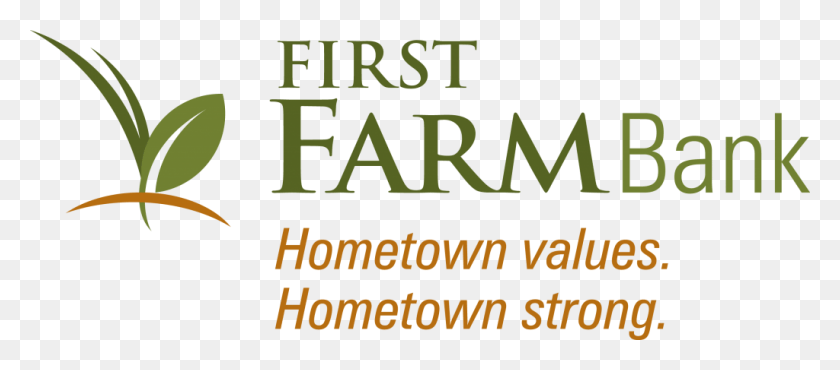 1024x408 Descargar Png First Farmbank First Farm Bank Logo, Texto, Alfabeto, Vegetación Hd Png