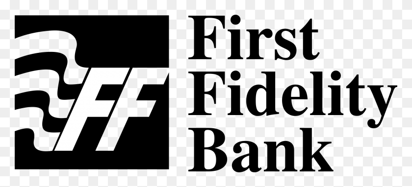 2400x991 First Fidelity Bank Logo Transparent Poster, Text, Face, Number HD PNG Download