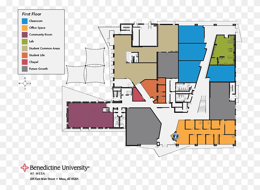 725x556 First Floor 225 E Main Campus University Architectural Plans, Plan, Plot, Diagram HD PNG Download