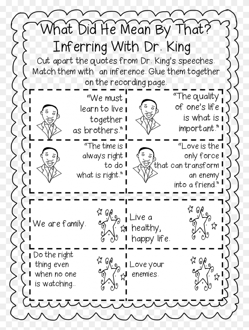 1081x1454 First Grade Wow Martin Luther King Day 2nd Grade Activities, Text, Menu, Paper HD PNG Download