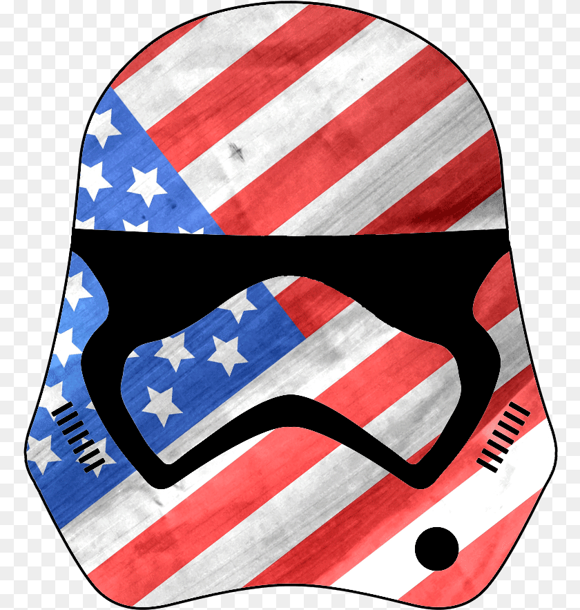 775x883 First Order Stormtrooper W Flags Flag Of The United States, Helmet, Crash Helmet Sticker PNG