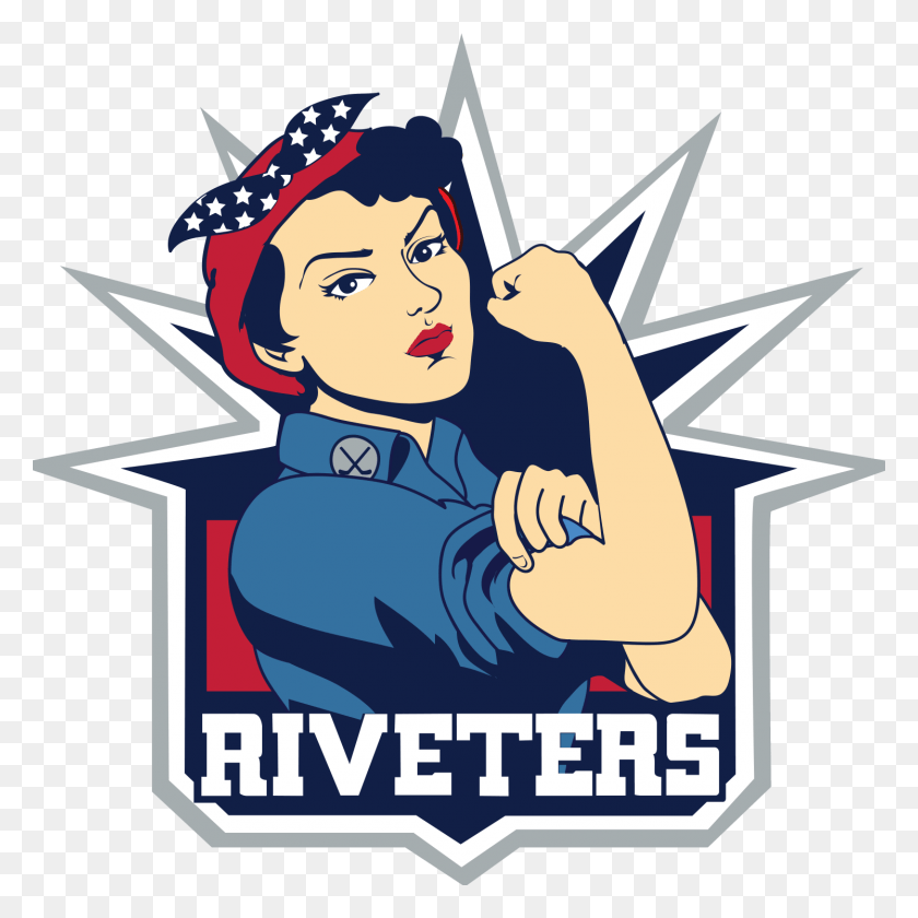 1494x1494 First Paid Women39s Professional Hockey League New York Riveters Logo, Symbol, Flag, Star Symbol HD PNG Download