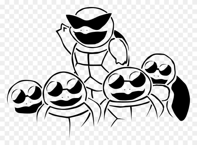 4074x2925 First Try Squirtle Squad Coloring Pages, Stencil, Wasp, Bee HD PNG Download