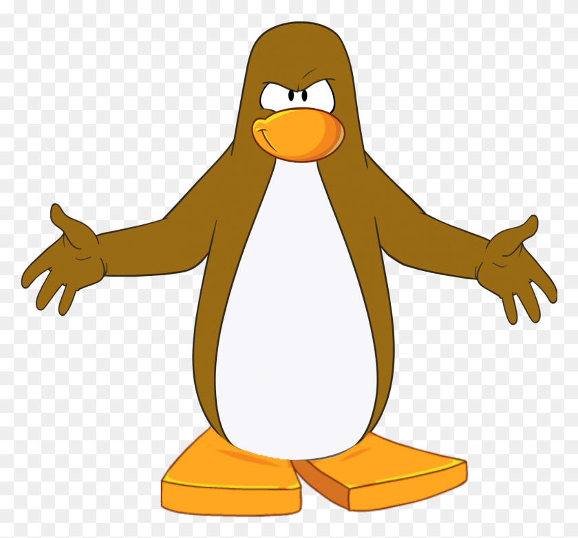 1757x1627 Primero Fue Kirby Con Pies Humanos Ahora Este Pingüino Marrón Club Penguin, Pájaro, Animal, Hacha Hd Png