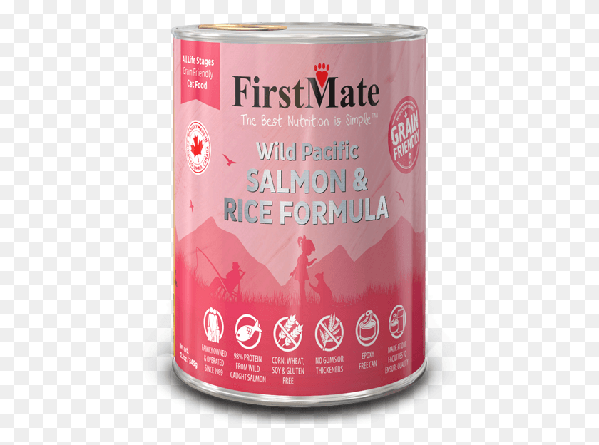 447x564 Firstmate Cat Wild Salmon With Rice 1212 Caffeinated Drink, Beverage, Alcohol, Bottle HD PNG Download