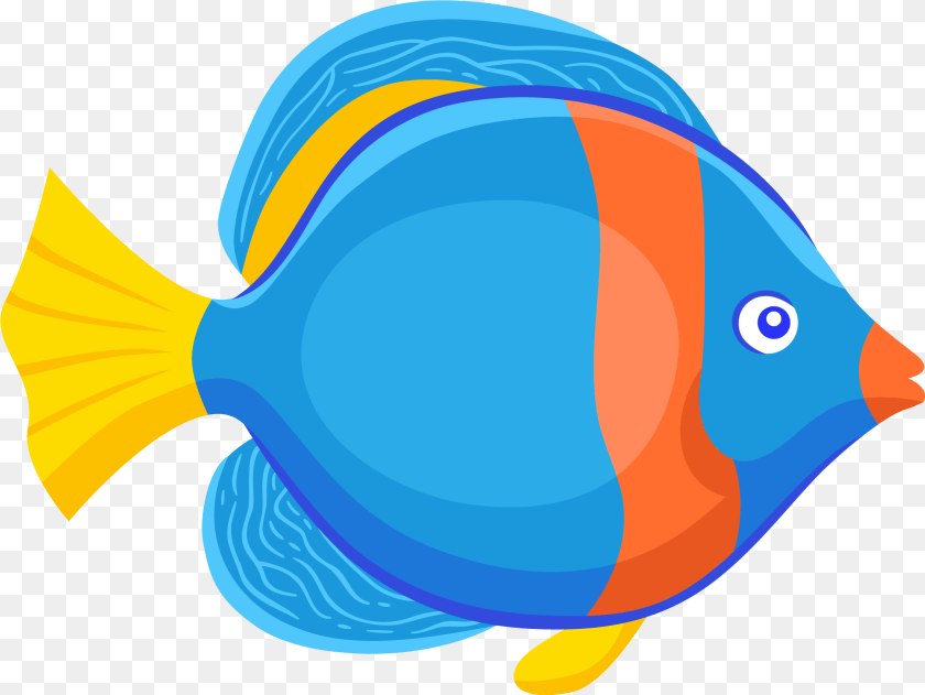 2268x1703 Fish Animation Drawing Blue Cartoon Fish Vector Cartoon Fish Vector, Animal, Sea Life, Surgeonfish, Shark Transparent PNG