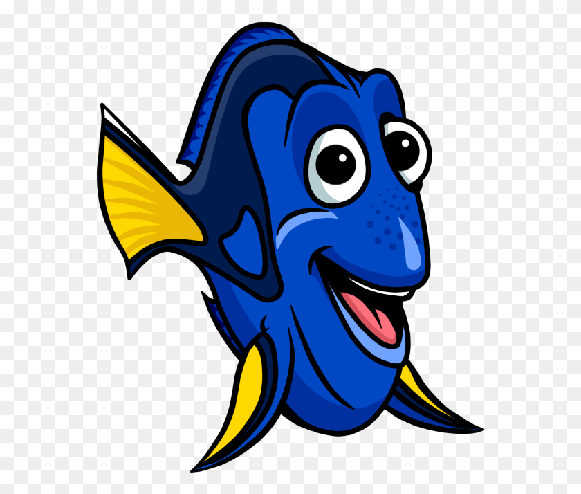 563x654 Fish Cartoon Nemo Picture Clipart Free Clip Art Images Dory Fish Cartoon, Graphics, Animal HD PNG Download