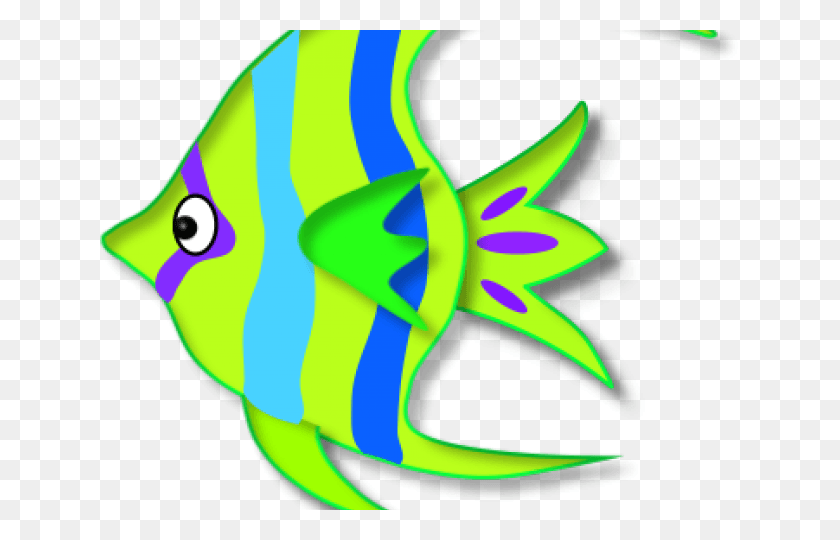 640x480 Fish Clipart Green Colorful Clipart Fish, Angelfish, Sea Life, Animal HD PNG Download