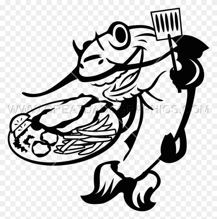 825x835 Fish Fry Catfish Production Ready Artwork For T Shirt Clip Art, Sport, Sports, Symbol HD PNG Download