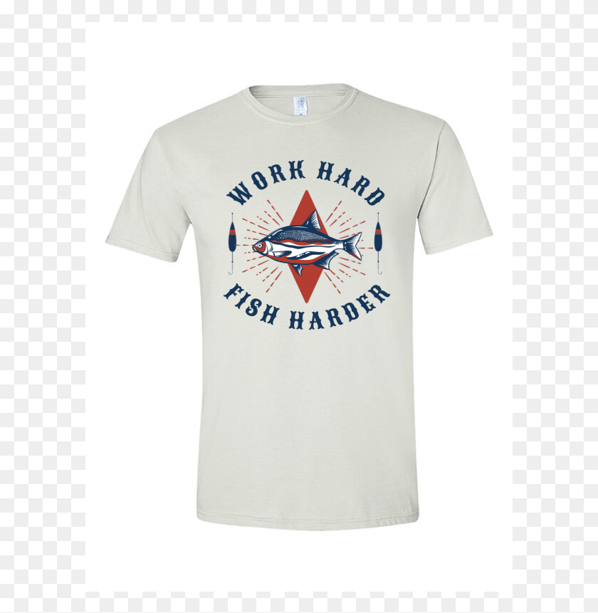 601x801 Fish Harder Warrior T Shirt Design, Clothing, Apparel, T-shirt HD PNG Download