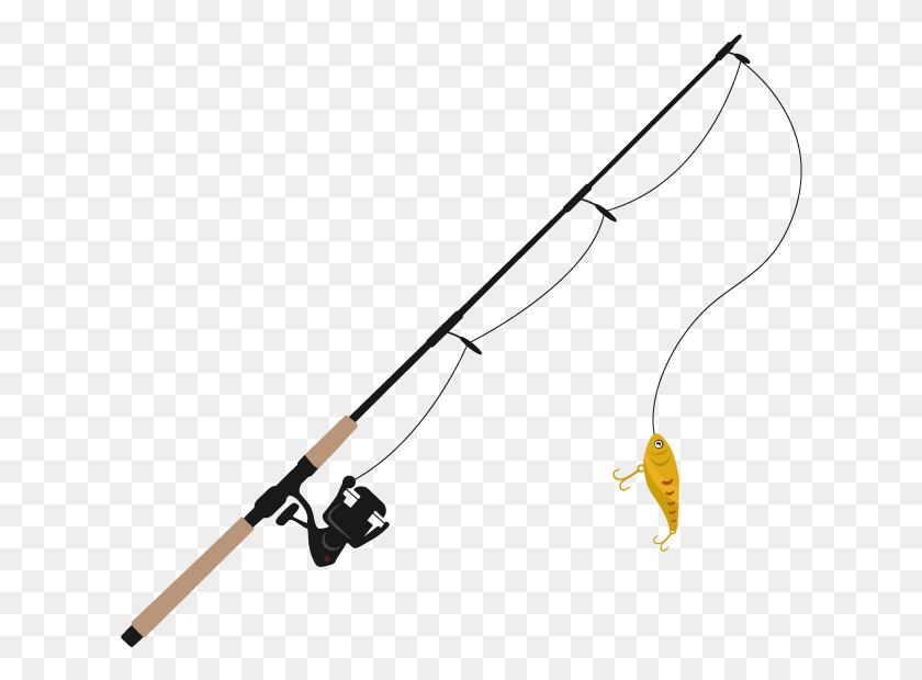 622x560 Fishing Clipart Fishing Rod, Bow, Bird, Animal HD PNG Download