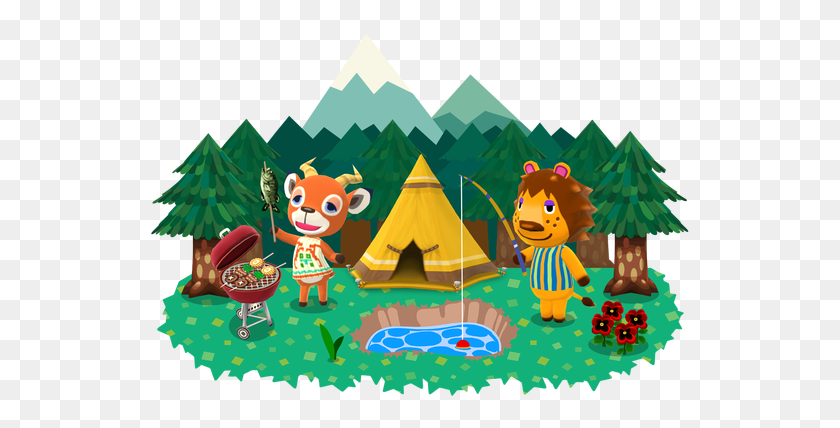 543x368 Descargar Png Torneo De Pesca Animal Crossing Pocket Camp, Actividades De Ocio, Juguete, Camping Hd Png