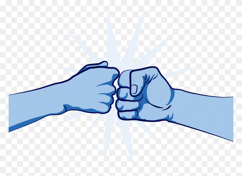 2151x1522 Fist Bump Illustration, Hand, Cross, Symbol HD PNG Download