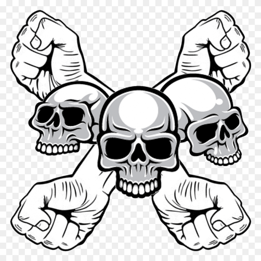 933x932 Fists Drawing Bones Skull Mma, Hand, Person, Human HD PNG Download
