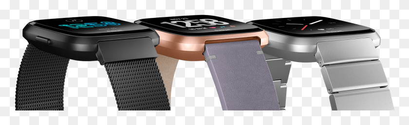 1665x424 Fitbit Versa Hardwood, Wristwatch, Furniture, Machine HD PNG Download