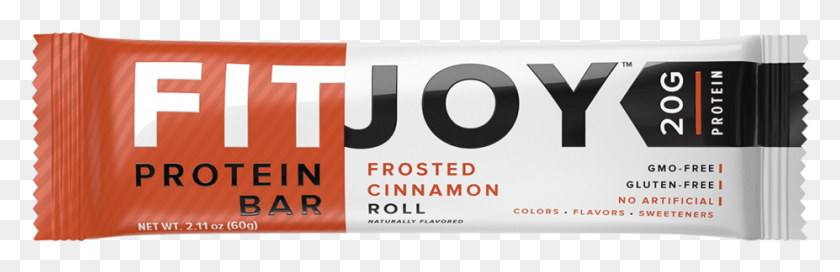 927x252 Fitjoy Frosted Cinnamon Roll Protein Bar Fit Joy Bars, Text, Word, Number HD PNG Download