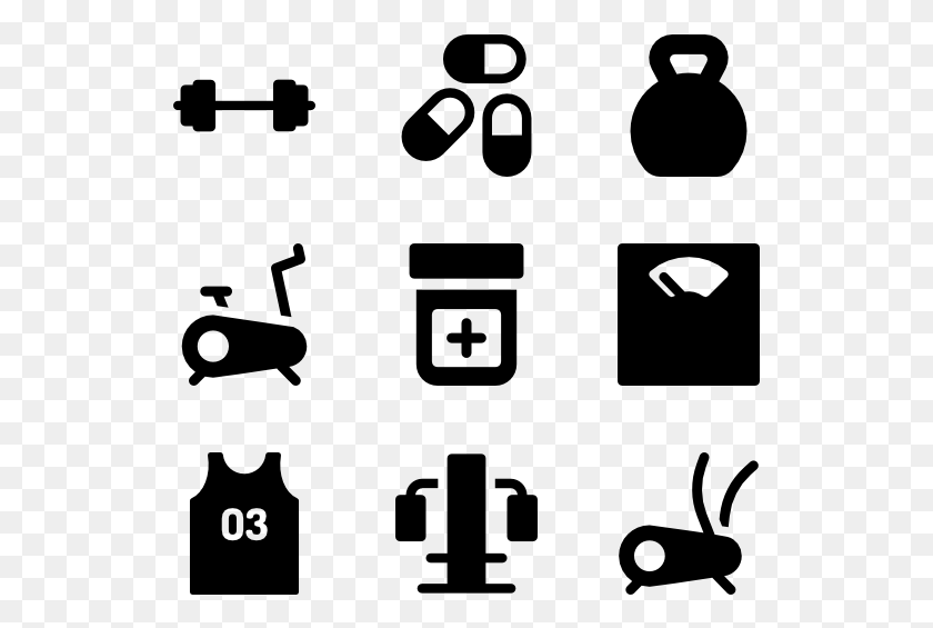529x505 Fitness And Equipment Solid Icon Gym Equipment Vector, Gray, World Of Warcraft HD PNG Download