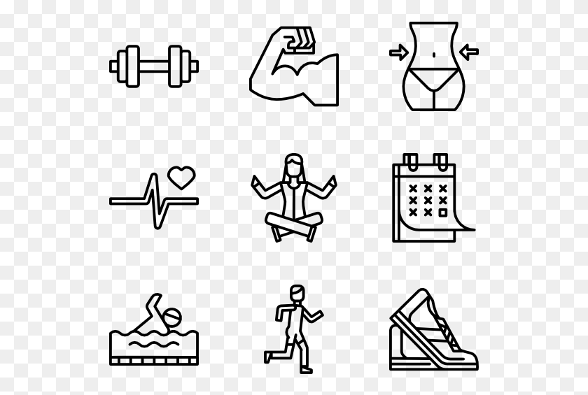 529x505 Fitness Icon Packs Hand Icon Vector, Gray, World Of Warcraft HD PNG Download