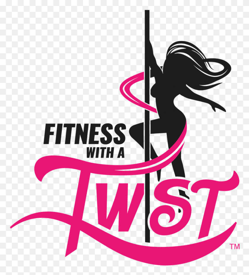 851x949 Descargar Png Fitness W Twist Finals 2Color Pms 01 Fitness With A Twist, Texto, Cartel, Publicidad Hd Png